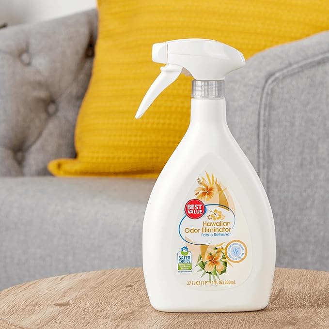 Hawaiian Fabric Air Refresher 27 fl oz – Tropical Fresh Scent Odor Eliminator Spray for Fabrics Carpets &amp Upholstery – Refresh Clothes Bedding &amp Rooms with Long‑Lasting Freshness - (Pack of