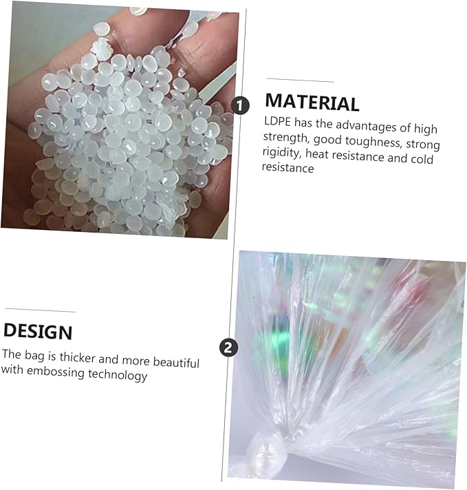 minkissy 200pcs Thickened Pe Plastic Bags Disposable Storage Pouches for Large Trash Bags Trash Can Liners