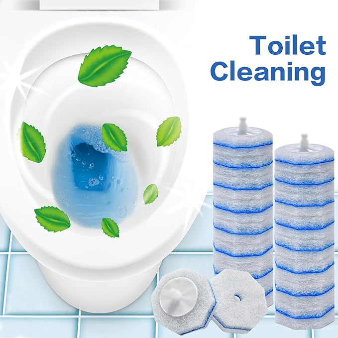 2X Cleaning Power Upgrade Formula Toilet Wand Refills Fits for Clorox Wand150 Count Disposable Toilet Bowl Wand Refills - No Falling Apart Fits Most Brand Toilet Brushes for Bathroom Cleaning
