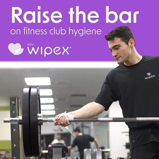 Wipex Gym Wipes for Equipment - Lavender Essential Oil Infused Cleaning Vinegar Solution - Natural Large 8x12 Wipes 700 Count (Pack of 4) Fresh Fitness Center Cleaner