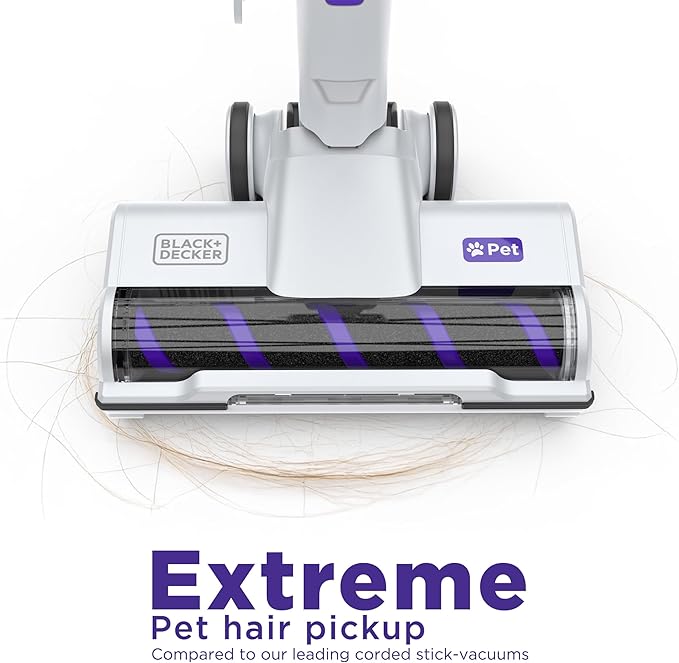 Black+Decker Powerseries+ Corded 4 in 1 Stick Vacuum Upright to Hand-Vac Multi Surface LED Floor Head HEPA Filtration Powerful 14k Pafor Hard Floor Low Carpet Pet Hair Home &amp Office use Gr