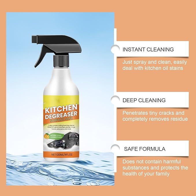 Kitchen Degreasing Foam Cleaner Household Kitchenware Stain Cleaner Multipurpose Foam Cleaner Spray for Range Hood Foam Cleaner