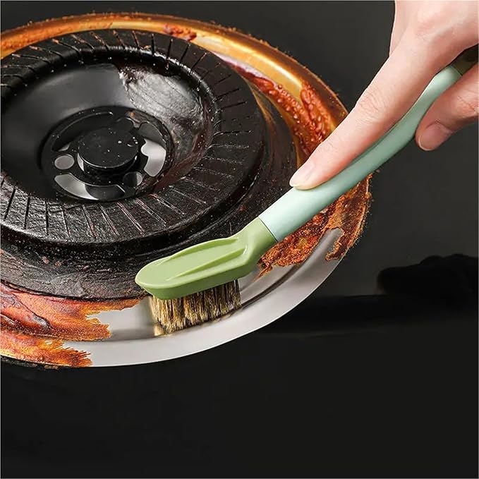 Multifunctional Kitchen Cleaning Brush For Gap Grease - Household Pot Scrubber Oven Grill Fryer Cleaner Gas Stove(Off-white-1)