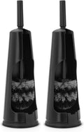 Brabantia ReNewToilet Brush &amp Holder Set (Matt Black) Free-Standing Non-Slip/Scratch Base Hygenic Discreet Toilet Bowl Cleaner (Pack of 2)