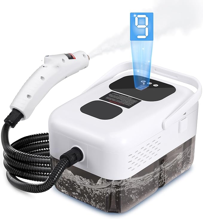 ALILYY Steam Cleaner 2500W Handheld Steam Cleaner for HomeSteamer for Cleaning with 42oz Water Tank6 Cleaning Attachments for Cleaning Stubborn StainsGreaseFloorsCouches &amp Cars