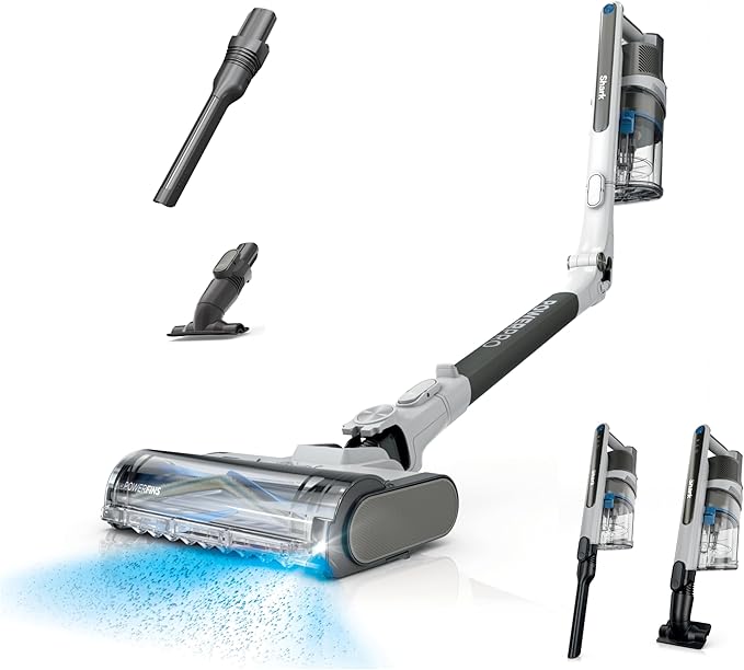 Shark PowerPro Flex Reveal Plus Cordless Vacuum FloorDetect &amp Dirt-Reveal Technology HEPA Filter for Carpets &amp Hard Floors Up to 50-Minute Runtime Powerful Pet Hair Pickup Java IZ382H