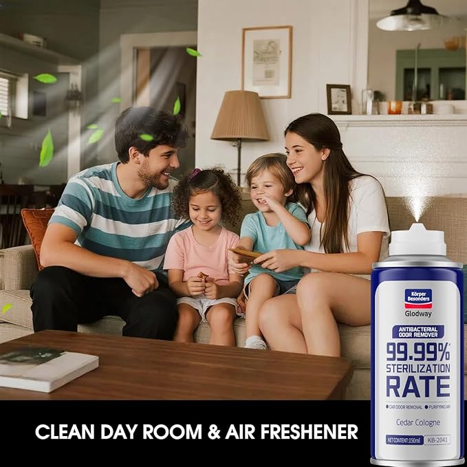 Glodway Air FreshenersOdor Eliminator Remover SprayCedar Cologne Scent For HomeCouchMattressFurniture bathroomFabrics &amp Trash6 Ounce4 Count