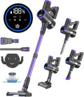 Cordless Vacuum Cleaner for Home 250W 20KPA Stick Vacuum with 40Min Runtime Detachable Battery 6 in 1 Lightweight Cordless Vacuum Cleaner with LED Display for Hardwood Floors Carpet Pet Hair Car