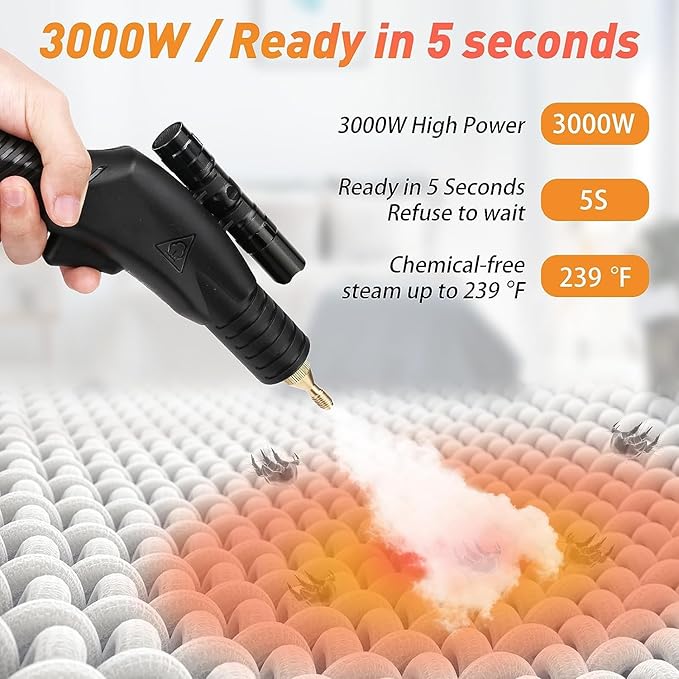 Handheld Steam Cleaner 1700W/3000W High Pressure Steam Cleaners High Temperature Handheld Steamers with Controlle220V-3000W