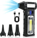 Compressed Air Duster 2 Gear Adjustable 110000RPM Electric Air Duster with LED Light 8000mAh Rechargeable Battery Powerful Dusters for Cleaning Keyboard Computer Car Outdoor Air Bed