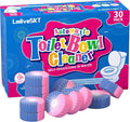Automatic Toilet Bowl Cleaner Tablets 30-Pack Long-Lasting Toilet Tank Cleaner for Bathroom Blue Water Freshener Prevents Stains &amp Odor Safe for All Toilets (30 Blue and Pink)