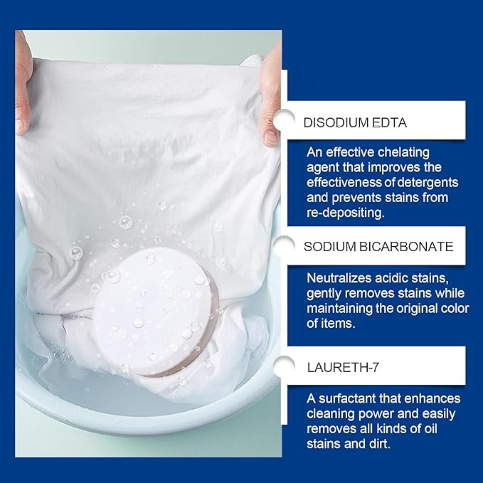 Multi-Purpose Stain Remover Cleaning Tablets - For Kitchen Bathroom Clothes - Removes Rust Grease Dirt Effectively(3PCS)