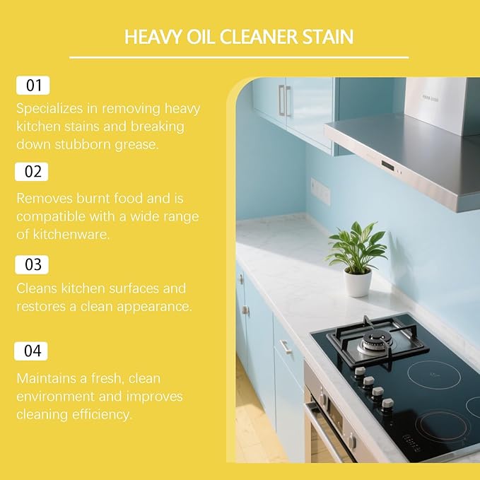 Powerful Kitchen Degreaser Foam Spray Kitchen Heavy Oil Cleaning Agent All Purpose Household Cleaning Spray for Oven All Purpose