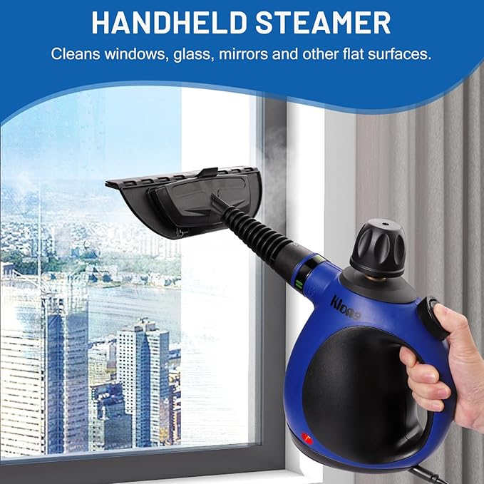 KLONA Steam Cleaner Multi-Purpose Handheld with 10 Accessories for Removing Steam Cleaner for All Dirt Upholstery Furniture Sofa Tiles FloorCar Window BathroomUpholstery.