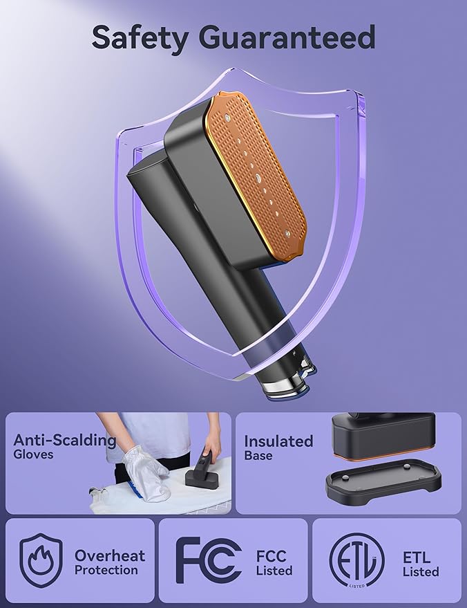 Steamer for ClothesSundu Portable 2-in-1 Travel Steamer&ampIron15s Fast Heat-up100ml Water TankIroning Gloves25 Min Powerful Continuous Steam1200W&amp4 Modes Light Steam Iron for Travel&ampHo
