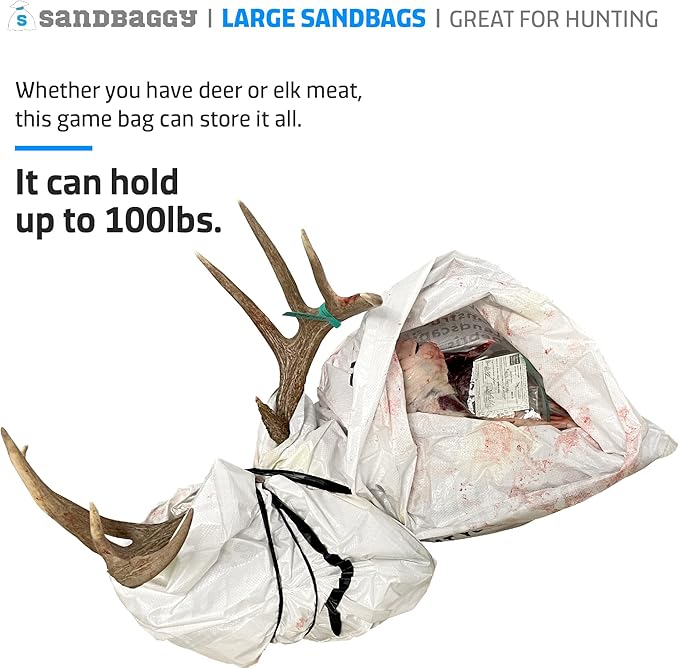 Sandbaggy Large Sandbags - Size: 25 x 40 - Thick Heavy Duty Contractor Bags Heavy Duty Garbage Bags Dumpster Bag Construction Trash Bags 6 mil (100 Bags)