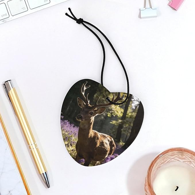 5PCS Car Air Freshener Hanging Personalized Double Sided Stag Flowers Car Fresheners Long Lasting New Cars Scents Cute Automotive Freshies for Closets Drawers (tea)