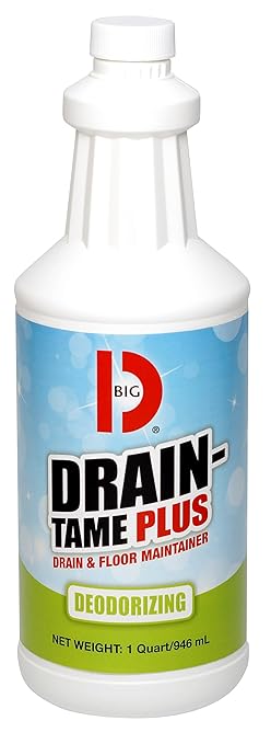 Big D 501 Drain-Tame Plus Drain &amp Floor Maintainer 1 Quart (Pack of 12) - Digests Grease Proteins Fats Oils Waste - Ideal for Grease Traps Restaurants Septic Systems and Institutional Floor