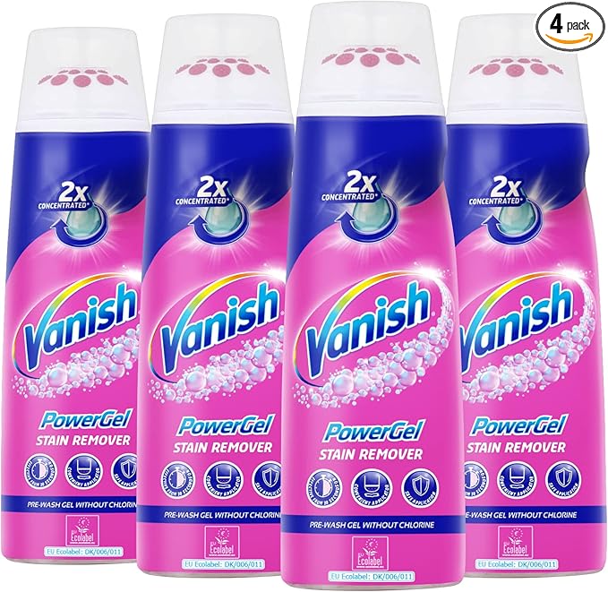 Vanish Gold Oxi Action Stain Remover Powergel 200 ml (Pack of Four) by Vanish