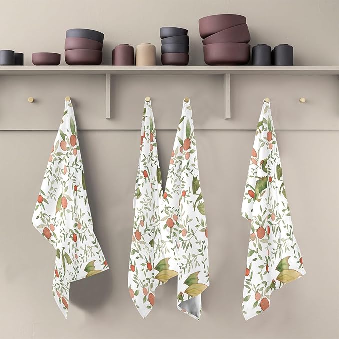 Kitchen Dish Towels Set of 6 Medieval Dragons Ultra Soft Absorbent Kitchen Towels Tea Towels Hand Towels Quick Drying Reusable Cleaning Cloths 18 x 28 inch
