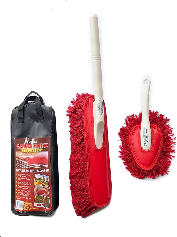 The Original California Car Duster Detailing Kit with Plastic Handle Model Number: 62445  Red