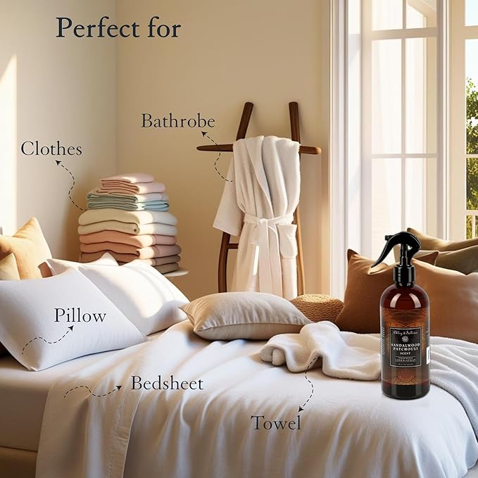 Abbey &amp Sullivan Linen Spray Sandalwood &amp Patchouli Warm and Earthy Odor Eliminating Scent Pack of 2 16 oz
