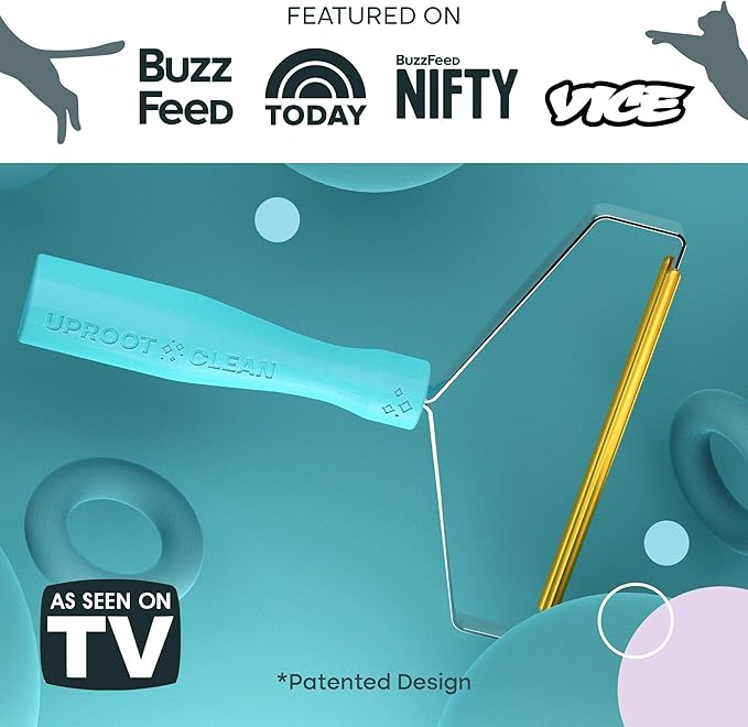 Uproot Cleaner Pro Pet Hair Removal Tool -2 Pack-Special Dog Hair Remover Multi Fabric Edge and Carpet Rake by Uproot Clean-Cat Fur Remover for Couch Pet Towers Rugs Cat Mats and Trunks &amp Much