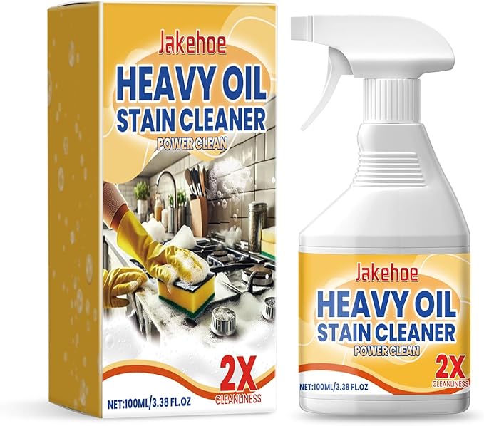 Heavy Oil Stain Cleaner Multi-Purpose Power Clean Spray Suitable for kitchen stoves walls electric appliances kitchen utensils coffee machines and other items (3.38fl oz)