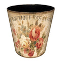 10L Wastebasket Retro Decorative Trash Can Waterproof PU Leather Wastebasket Without Lid for Kitchen Office Living Room Bedroom