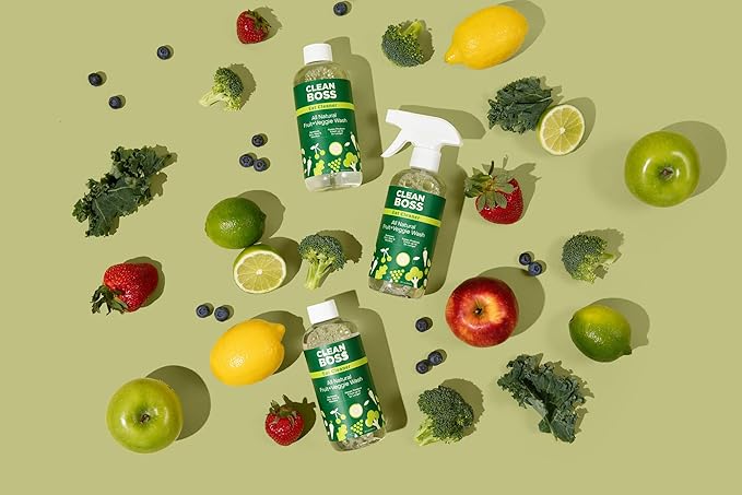CleanBoss - Eat Cleaner 12 oz (3 Pack) with one Trigger - Keeps Produce Fresh Vegan Gluten Free