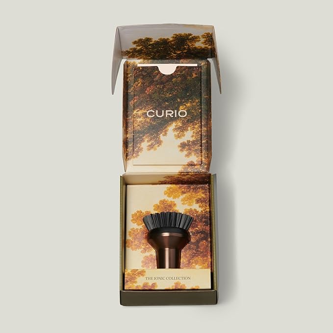 Ionic Palm Brush Magnetized to Stand Upright Stainless Steel with Replaceable Head Bronze