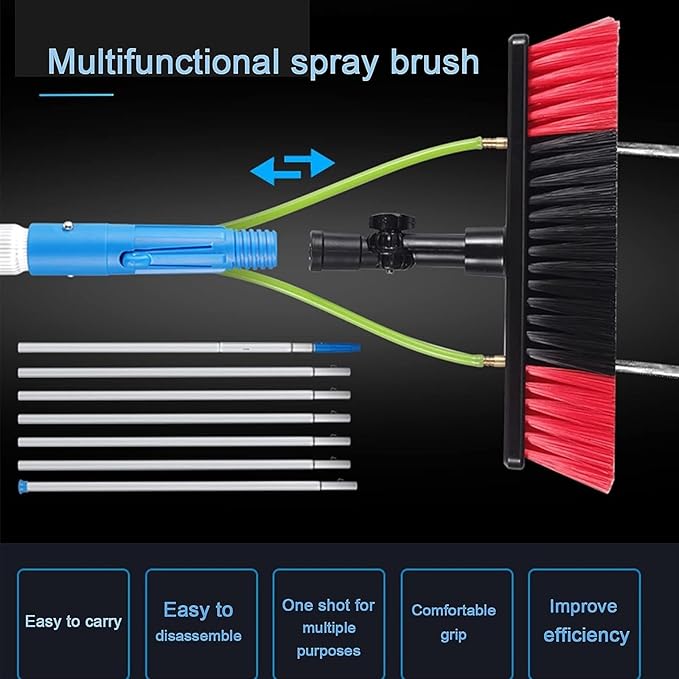 Window Cleaning Pole Water Fed Telescopic Brush Cleaning Brush Outdoor Washing Equipment for Cleaning Photovoltaic and Solar Panels (Color : 11m/36ft)