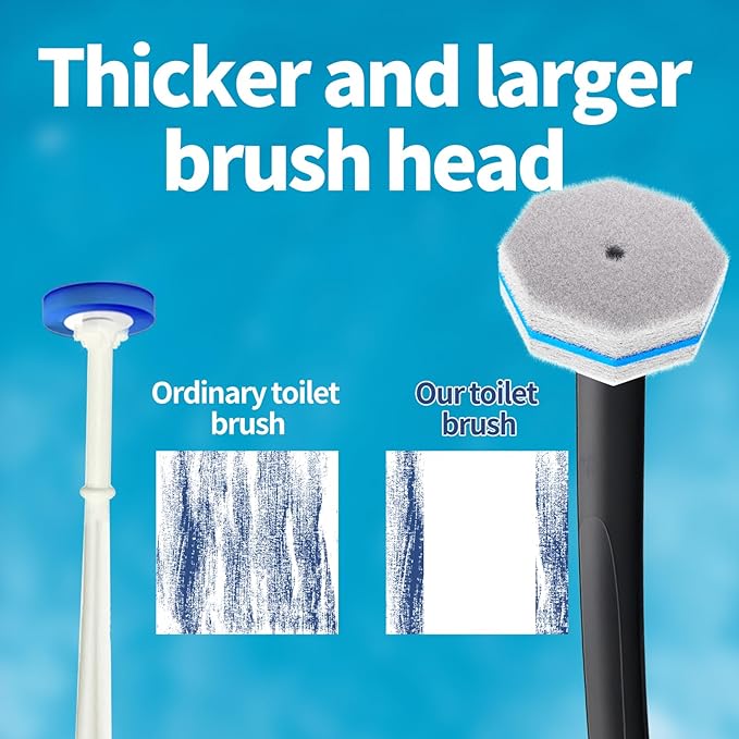 Disposable Toilet Brush with 50 Wand Cleaner Refills PadsWall Mounted Toilet Bowl Holder SetToilet Cleaning System Starter KitBathroom Cleaning System for Sink Bathtub Wash Basin