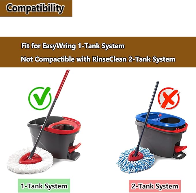 20Pack Spin Mop Replacement Heads100% Microfiber Mop Head Replacement Compatible with Triangle Spin Mop Easywring 1-Tank System Easy Cleaning Microfiber Machine Washable