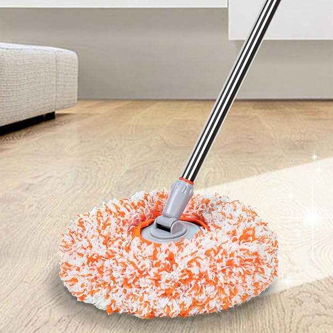 360° Rotatable Adjustable Cleaning Mop with 3 Reusable Heads for Floor Walls Ceilings Window