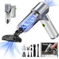 Saker Car Vacuum Cleaner 17000PA Foldable Mini Handheld Vacuums Portable Cordless with Brushless Motor for Gifts HairCarsBedroomsOffices Cleaning HL132 Silver