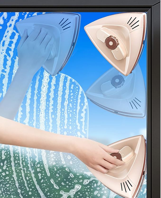 Window Cleaner Wipers Magnetic 5-25mm Double Side Glass Cleaner Window Clean Brush Window Cleaner Washing Brush Equipment Glass Wiper Cleaning Tool