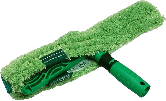 Unger Commercial 14 Micro StripWasher® Sleeve – High-Absorption Microfiber with Integrated Scrub Pad for Streak-Free Window Cleaning NS350