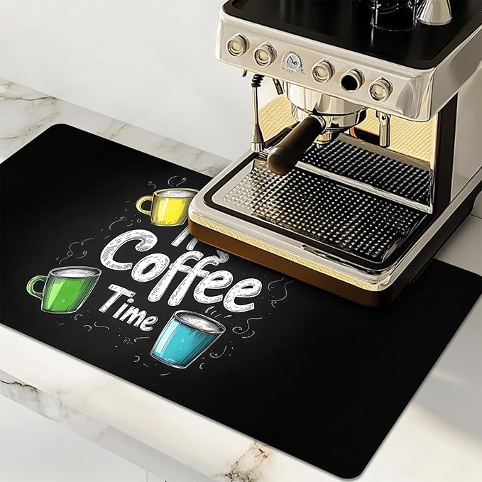 Dish Drying Mat Large Coffee Mat Absorbent Drying Mat for Kitchen Counter Coffee Bar Accessories 32x 17 (3 32Lx17W)