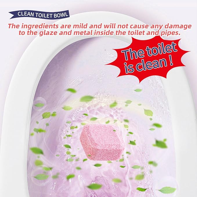 Toilet Bowl Cleaning Tablets 12 Pieces Quick Dissolving Long-Lasting Deodorizer (1)
