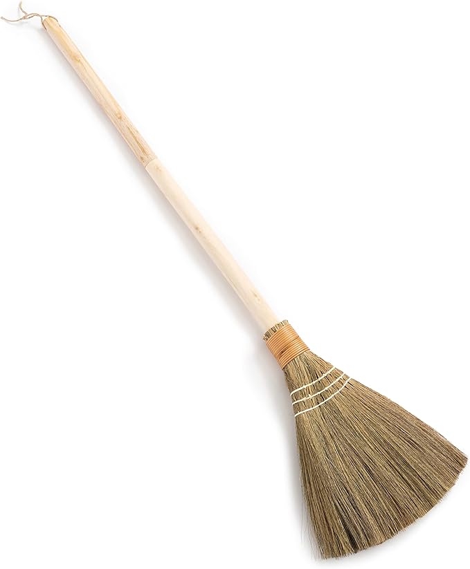 TTS Handmade Whisk Sweeping Broom - Vietnamese Straw Soft Broom for Indoor or Outdoor Sweeping - 9.45 Width 39.37 Length