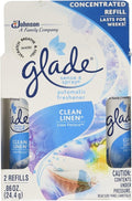 Glade Sense &amp Spray Automatic Air Freshener Refill Clean Linen 2 Ct 0.86 oz