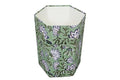 Generic 3.3 Gallon Cotton Hand Block Printed Paper Waste Basket |Small Decorative Trash Can for Housewarming Gifts in Living Room Bedroom Bathroom | Eco-Friendly Plastic-Free (1 D BLUE GREEN)