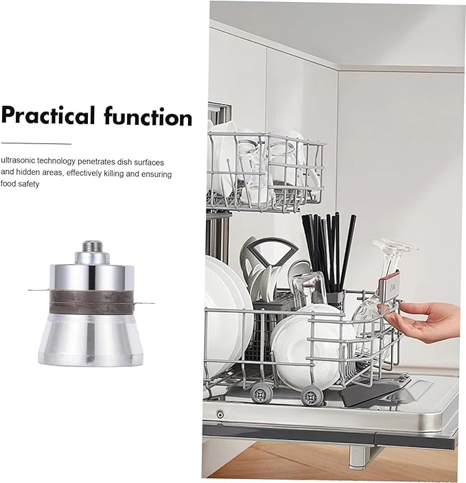 ABOOFAN 60W Ultrasonic Dishwasher Cleaner Head Efficient Deep Cleaning Transducer for Household Use Water Saving Technology for Dishes for Homes