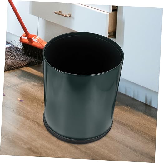 PRETYZOOM Elegant European Style Trash Can Upgraded Fire-Resistant Household Wastebasket for Home Office Bathroom Convenient Design Deep