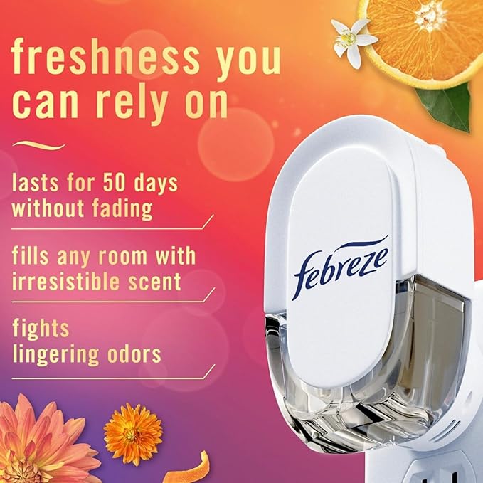 Febreeze Fall Winter Limited Edition Plug in Holiday Season Scented Refills 3 pack (Summer Nights)