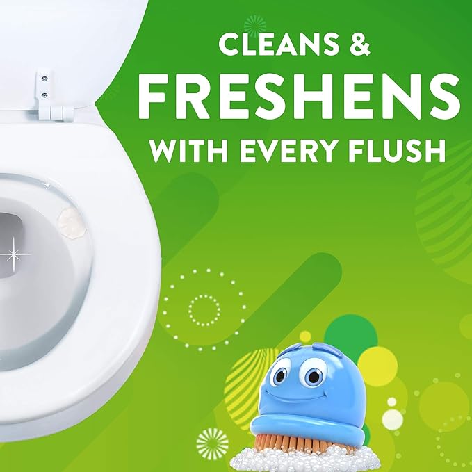 Scrubbing Bubbles Fresh Gel Toilet Bowl Cleaning Stamps Helps Keep Toilet Clean and Helps Prevent Limescale &amp Rings Lavender Scent 1 Dispenser with 6 Fresh Gel Stamps (6 Pack)