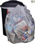 iMBAPrice 30-33 Gallon Trash Bags 250 Count Heavy Duty Clear Garbage Bags 32W x 38L Puncture-Resistant Can Liners for Kitchen Yard &amp Office - Made in USA