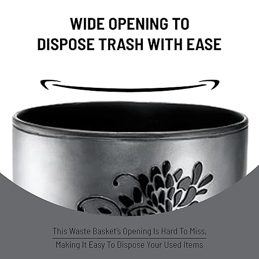 Zahari Home Decorative Trash Can for Bathroom Office &amp Bedroom - 2.1 Gallons Stylish &amp Small Trash Can for Dorms Desktop &amp Restroom - Chic Waste Basket for Compact Spaces Erica