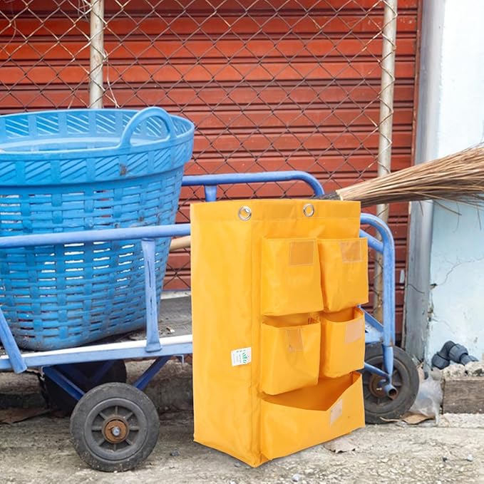 ABOOFAN Janitorial Bag Cleaning Cart Pouch Replacement Housekeeping Bag Trash Collecting Strong Versatile